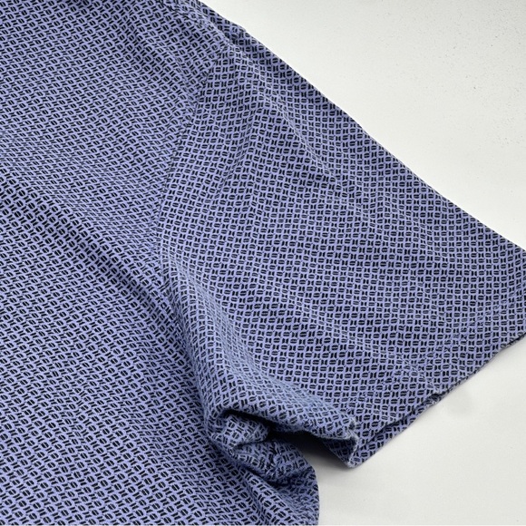 Zachary Prell Stretch Fabric Button Up Shirt Men's L Short Sleeve Blue - Picture 4 of 8